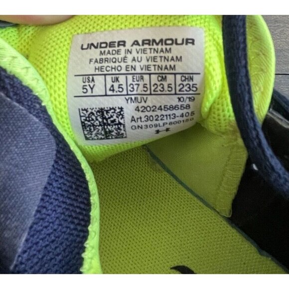 Under Armour Steph Curry 5 NBA Basketball Shoes Blue - Kids Size 5Y (A6) - Picture 9 of 9